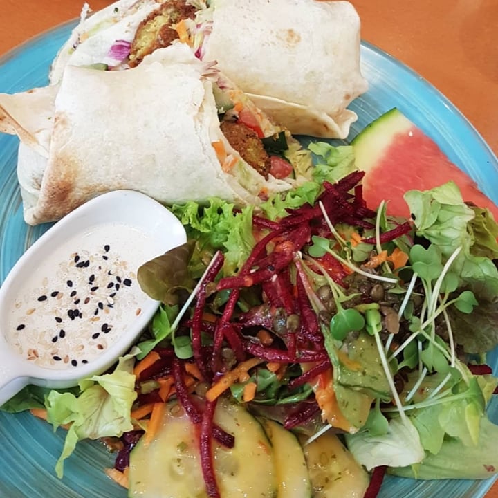 review photo of The Heart of Joy Café Falafel Wrap shared by @olivfnzl on 25 Sep 2020 - review