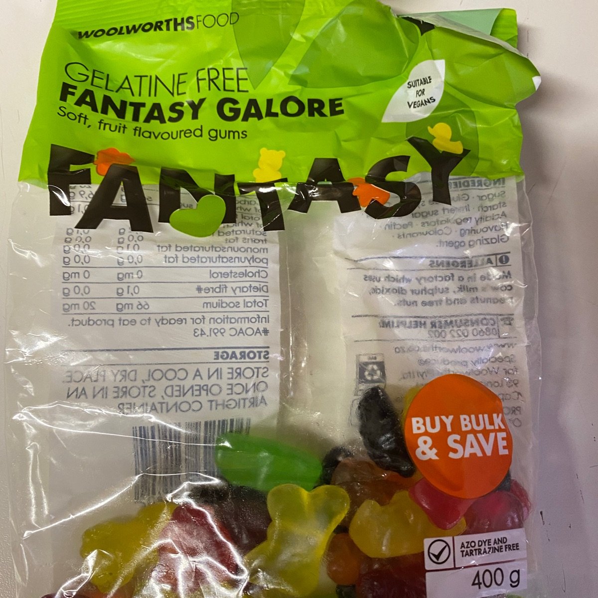Woolworths Food Gelatine Free Fantasy Galore Soft Fruit Flavoured Gums