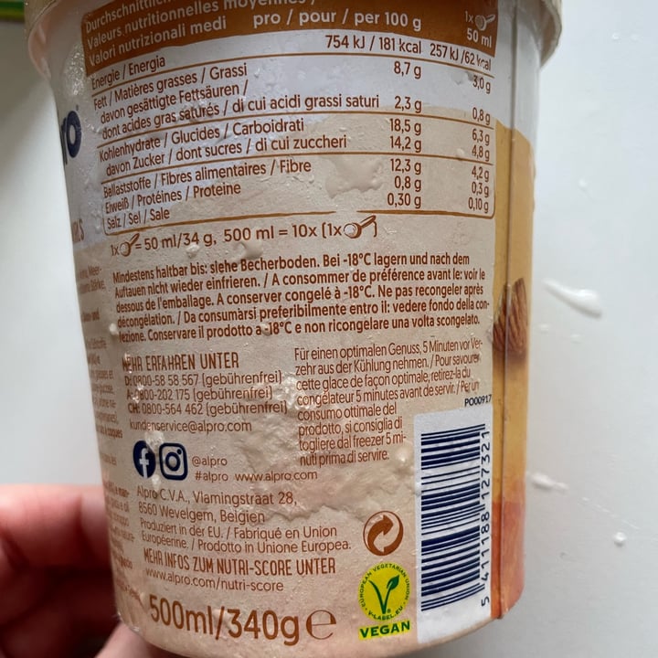 photo of Alpro Almond Salted Caramel Ice Cream shared by @julyn on  08 Oct 2021 - review