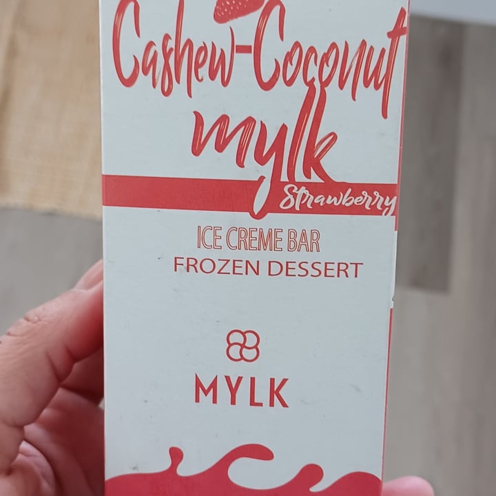 photo of Mylk Ice Cream  Cashew coconut mylk strawberry shared by @campsbayvegan on  24 Apr 2022 - review