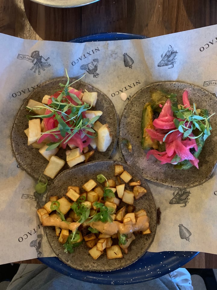 review photo of Nixtaco Vegan street tacos (sweet potato, avocado & crispy potato) shared by @healthy808 on 04 Sep 2019 - review