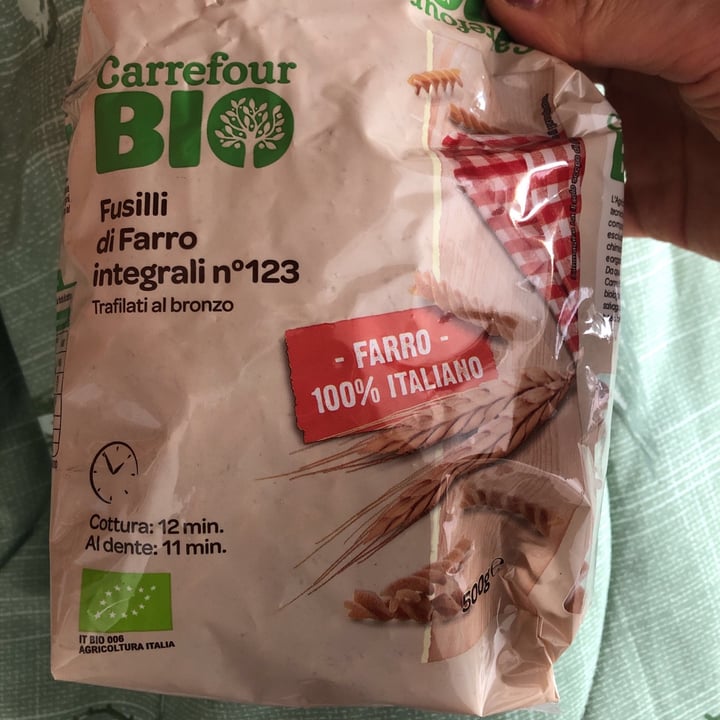 review photo of Carrefour Bio Fusilli Di Farro integrale shared by @melissasveglife on 07 Dec 2021 - review