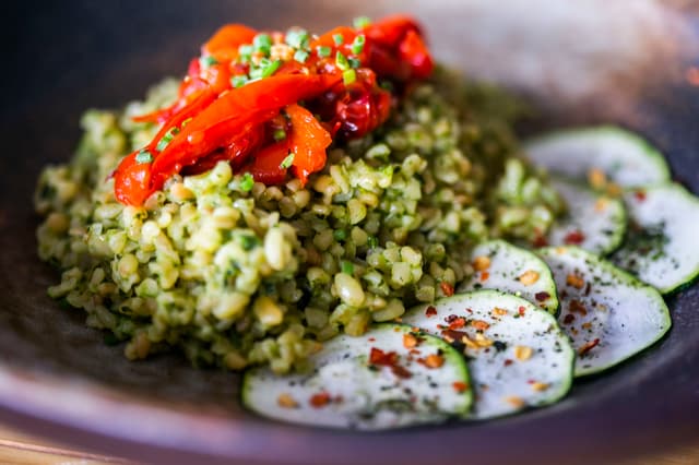 Foto do prato “Cracked Wheat “Risotto””