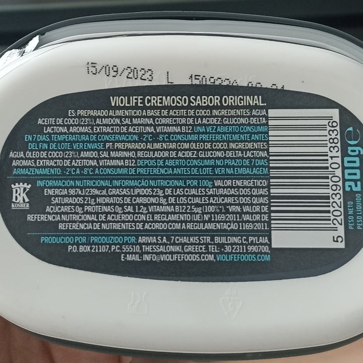 review photo of Violife Queso Untable Cremoso sabor Original shared by @ineroux on 21 Nov 2022 - review