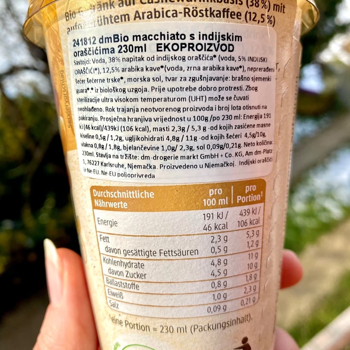 photo of dmBio Cashew Macchiato shared by @itsanavi on  18 Mar 2021 - review