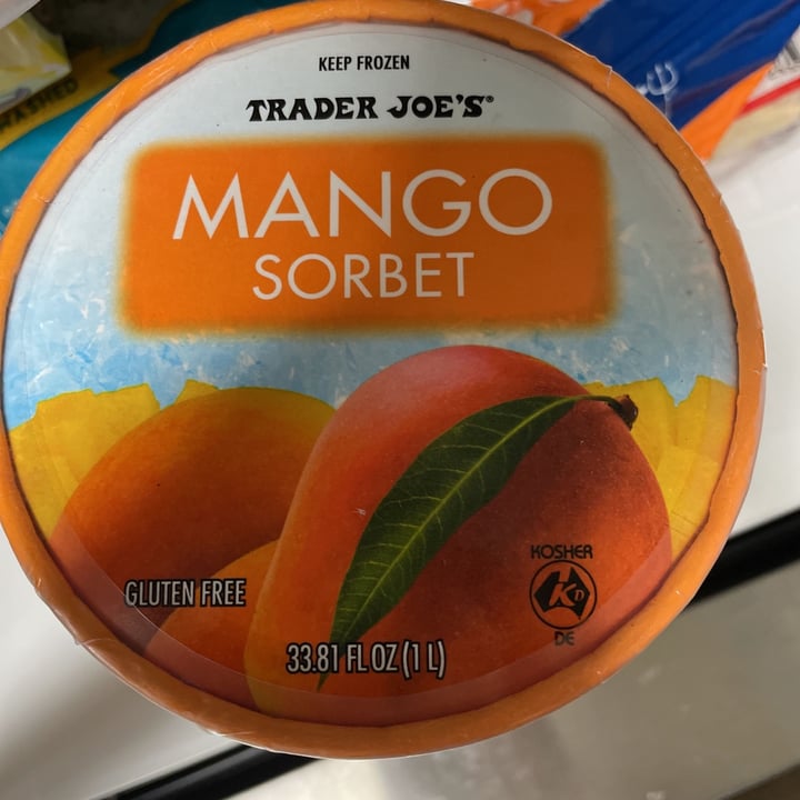 review photo of Trader Joe's Mango Sorbet shared by @lnachmanson on 29 Jun 2021 - review