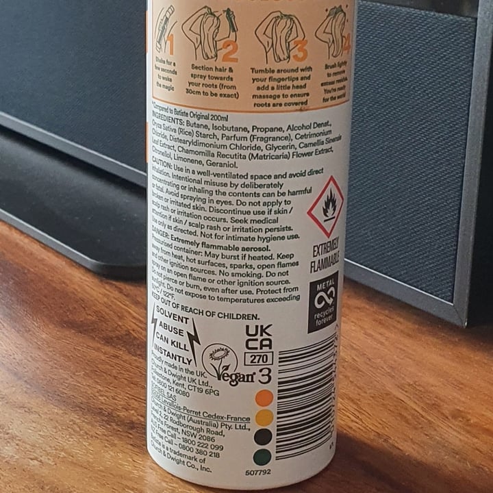 photo of Batiste Dry Shampoo- Green Tea and Chamomile shared by @pigsaremyfriends on  29 May 2022 - review