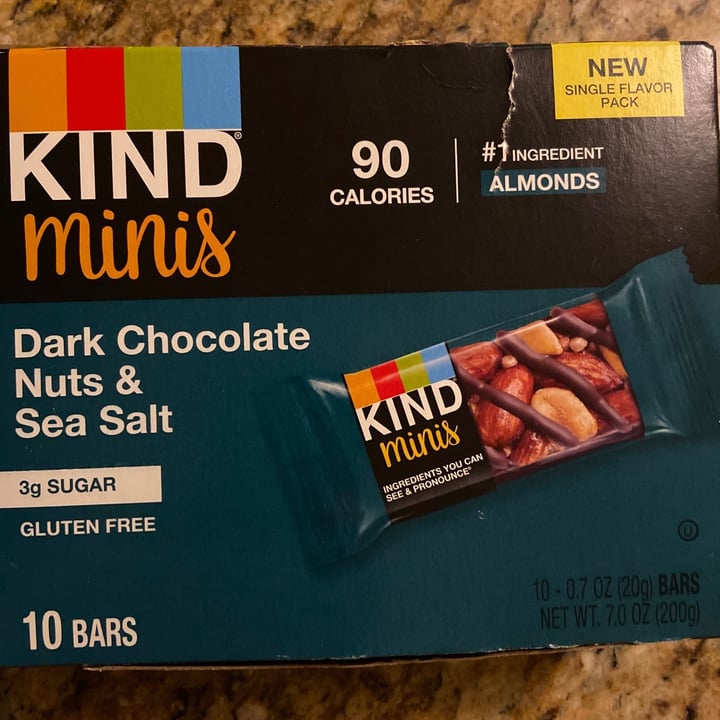 photo of Kind minis Kind Minis Dark Chocolate Nuts and Sea Salt shared by @anweiford on  19 May 2020 - review