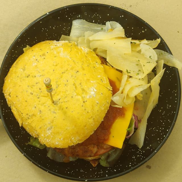 菜肴“Hamburguesa mexicana”的照片