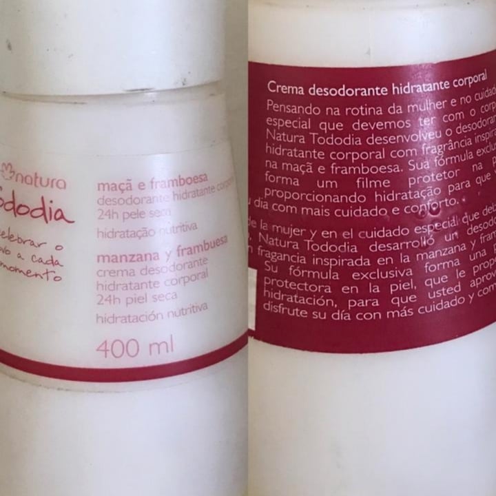 photo of Natura Crema Hidratante Corporal shared by @mariairaizoz on  04 Oct 2020 - review