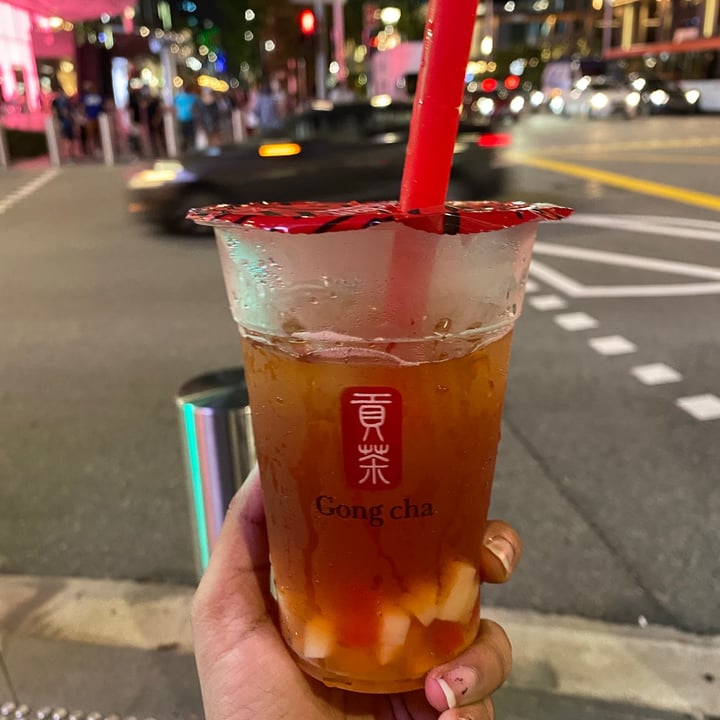 Gong Cha Orchard, Singapore Peach Black Tea w Rainbow Jelly Review