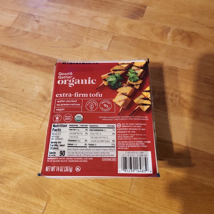 photo of Good & Gather Extra-firm Tofu shared by @adamcoleman on  15 Oct 2022 - review