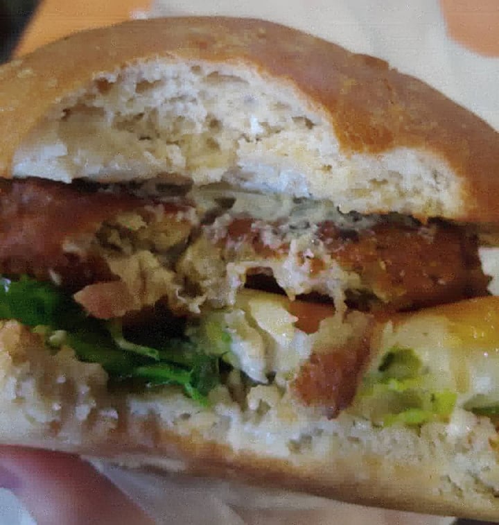 photo of NuVegan Café Crabcake Sandwich shared by @vecanter on  24 Feb 2020 - review