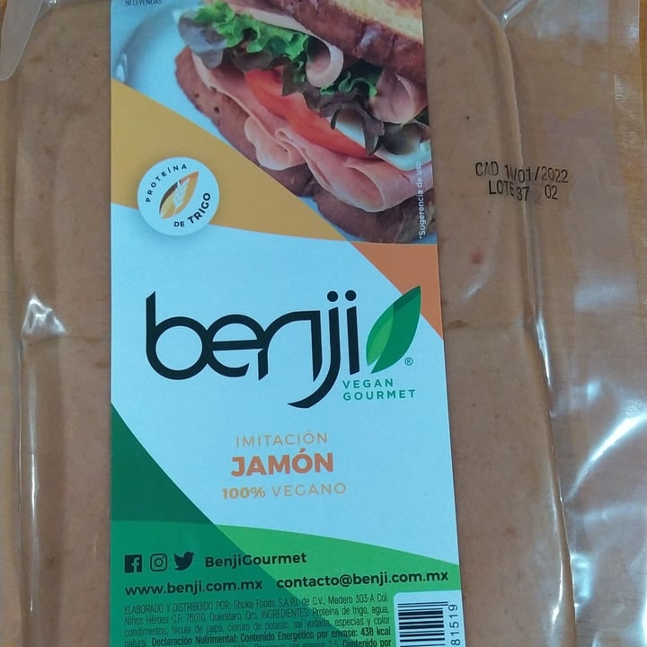 photo of Benji Vegan Gourmet Jamón Vegano shared by @unaletra on  06 Oct 2021 - review