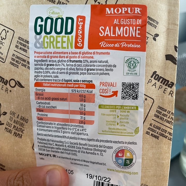 review photo of Good & Green affettato al gusto salmone shared by @dany90 on 27 Aug 2022 - review