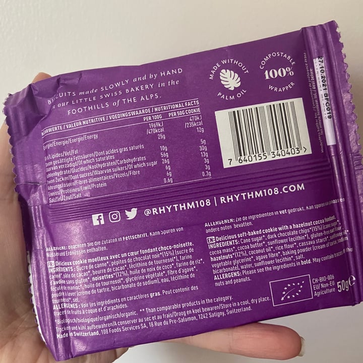 photo of Rhythm 108 Hazelnut chocolate praline soft-baked filled cookie shared by @elizabethmullaney on  15 Jun 2021 - review
