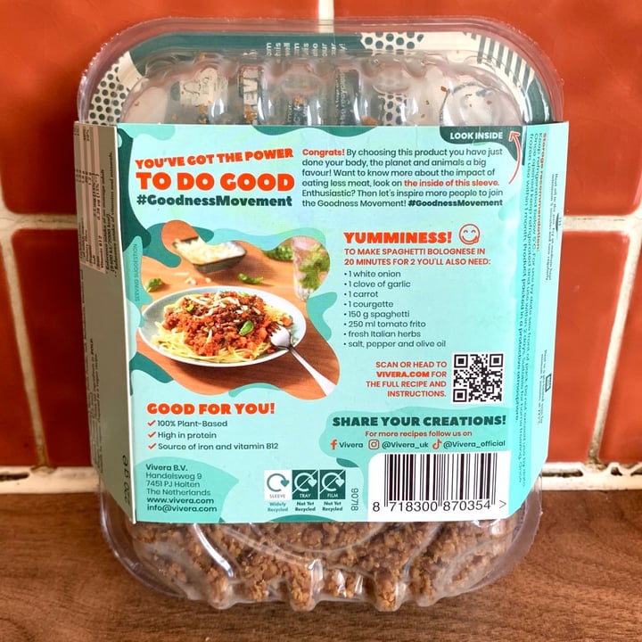 photo of Vivera Plant Mince shared by @vegpledge on  13 Aug 2021 - review