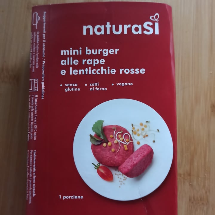 review photo of Natura Sì Mini burger Alle Rape E Lenticchie Rosse shared by @ire86 on 18 Nov 2022 - review