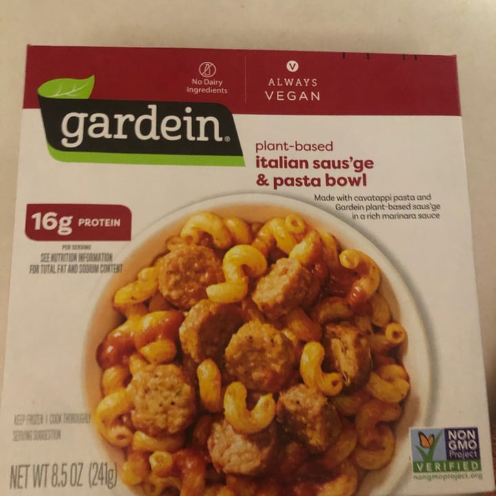 photo of Gardein Italian Saus’age & Pasta Bowl shared by @sheckland on  04 Sep 2022 - review