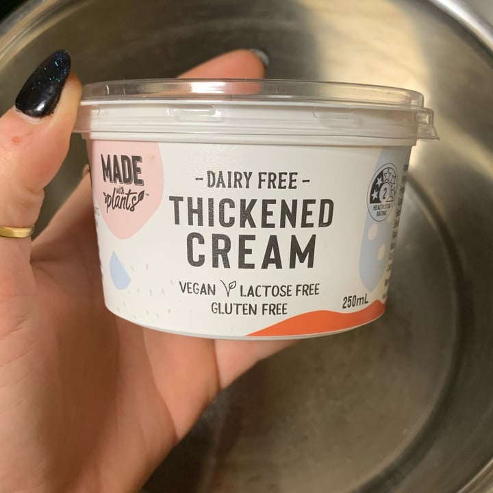 photo of Made With Plants Dairy Free Thickened Cream shared by @vejazzy on  06 Aug 2022 - review