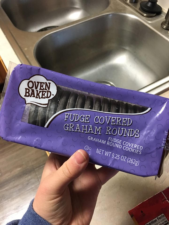 photo of Oven Baked Fudge Covered Graham Rounds shared by @lisseatsplants on  31 Oct 2019 - review