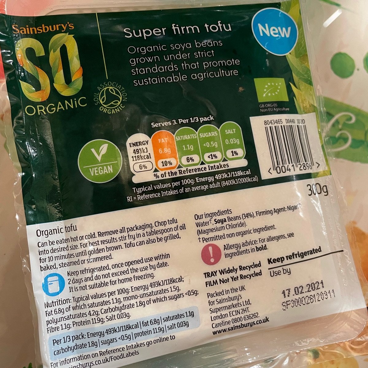 Sainsbury's So Organic Super Firm Tofu Reviews abillion