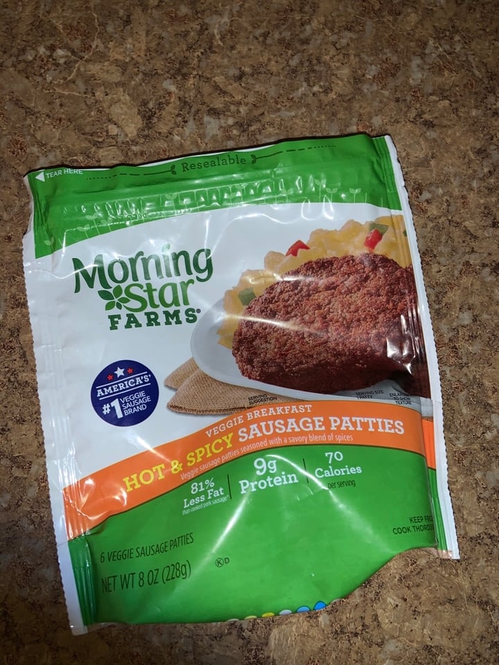 review photo of MorningStar Farms Hot & Spicy Sausage Patties shared by @hollyamber on 01 Jan 2020 - review