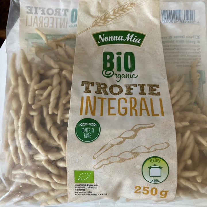 photo of Nonna mia Bio organic Trofie integrali shared by @tittiveg on  03 Oct 2022 - review