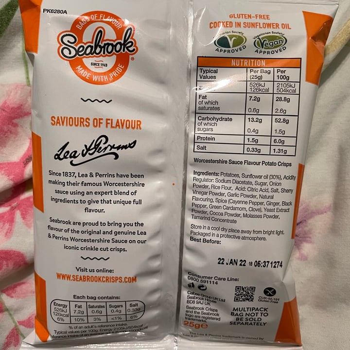 photo of Seabrook Lea & Perrins Worcester Sauce Crisps shared by @missykab on  28 Oct 2021 - review