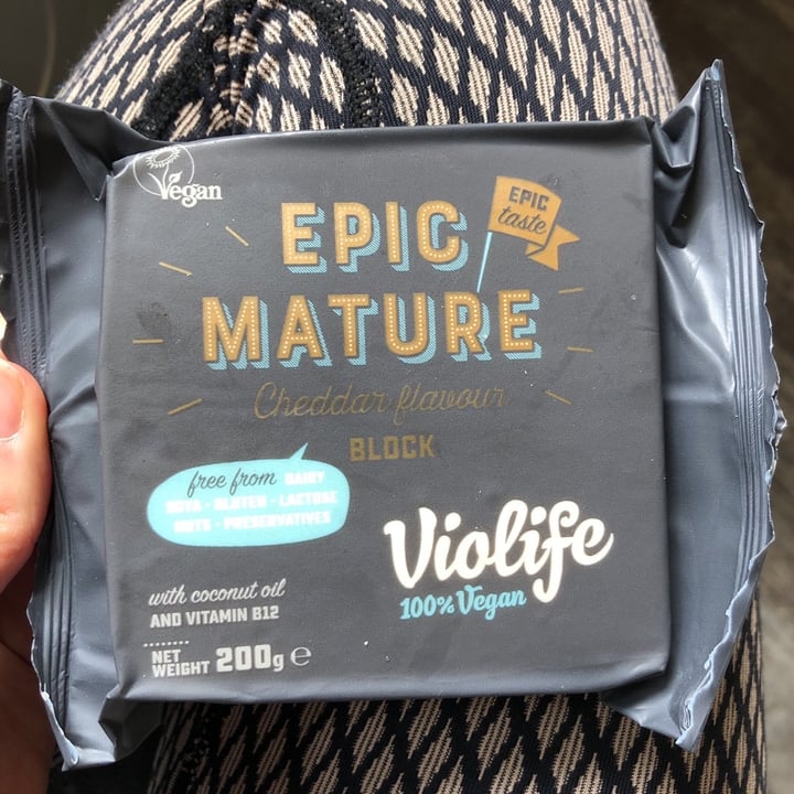 photo of Violife Epic Mature Cheddar Block shared by @hannahlucas on  01 Apr 2020 - review