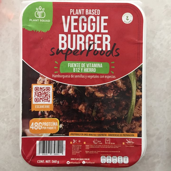 photo of Plant Squad Hamburguesa Veggie de Superfoods shared by @angelicadhays on  08 Nov 2020 - review