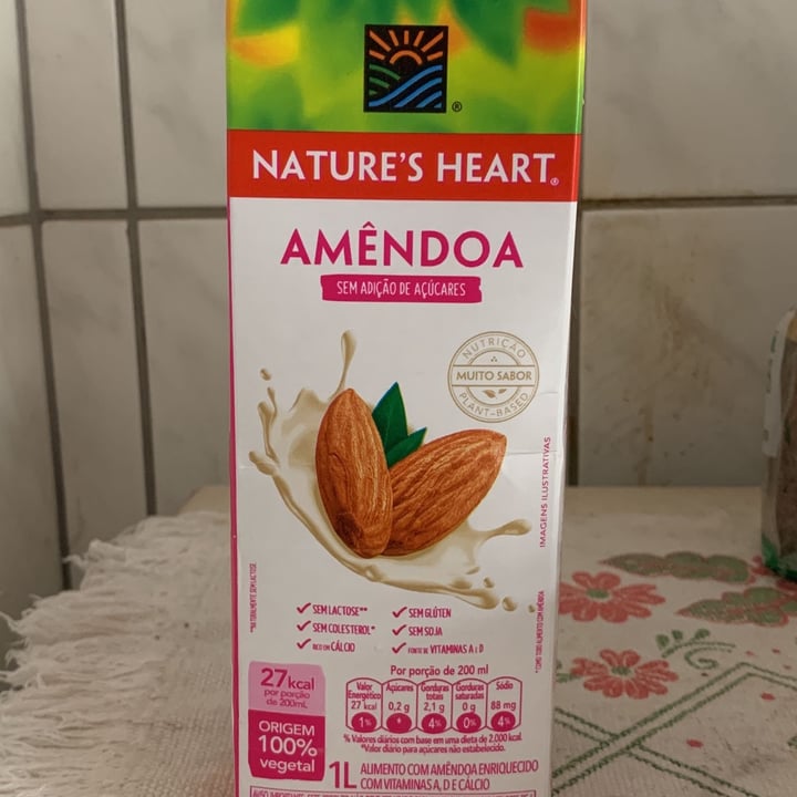 photo of Nature's Heart Bebida de amêndoas shared by @brunacamposgon on  23 Dec 2022 - review