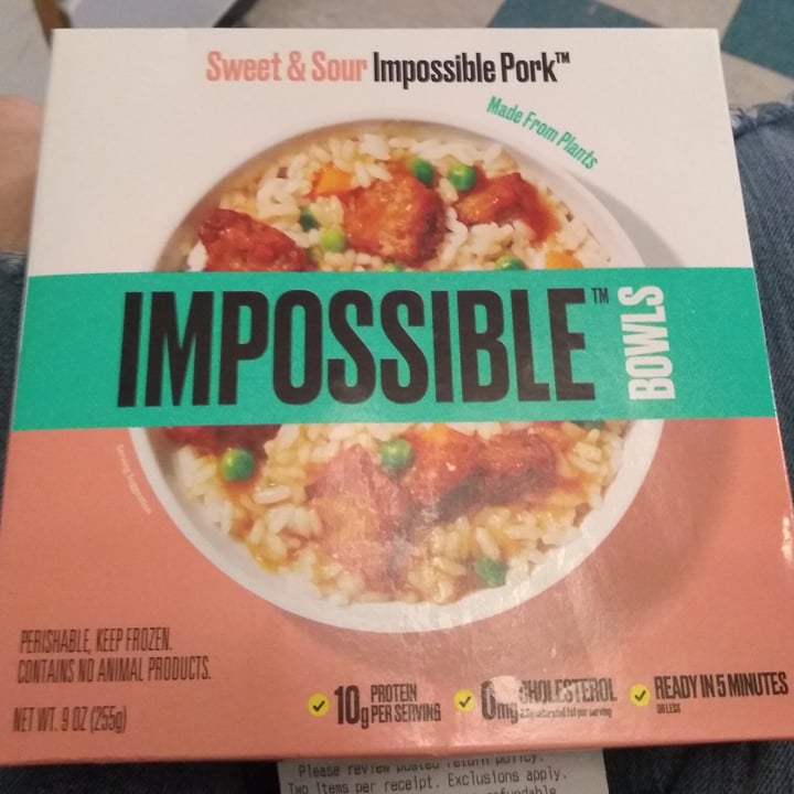 photo of Impossible Foods Sweet & Sour Impossible Pork shared by @quadantics on  12 Dec 2022 - review