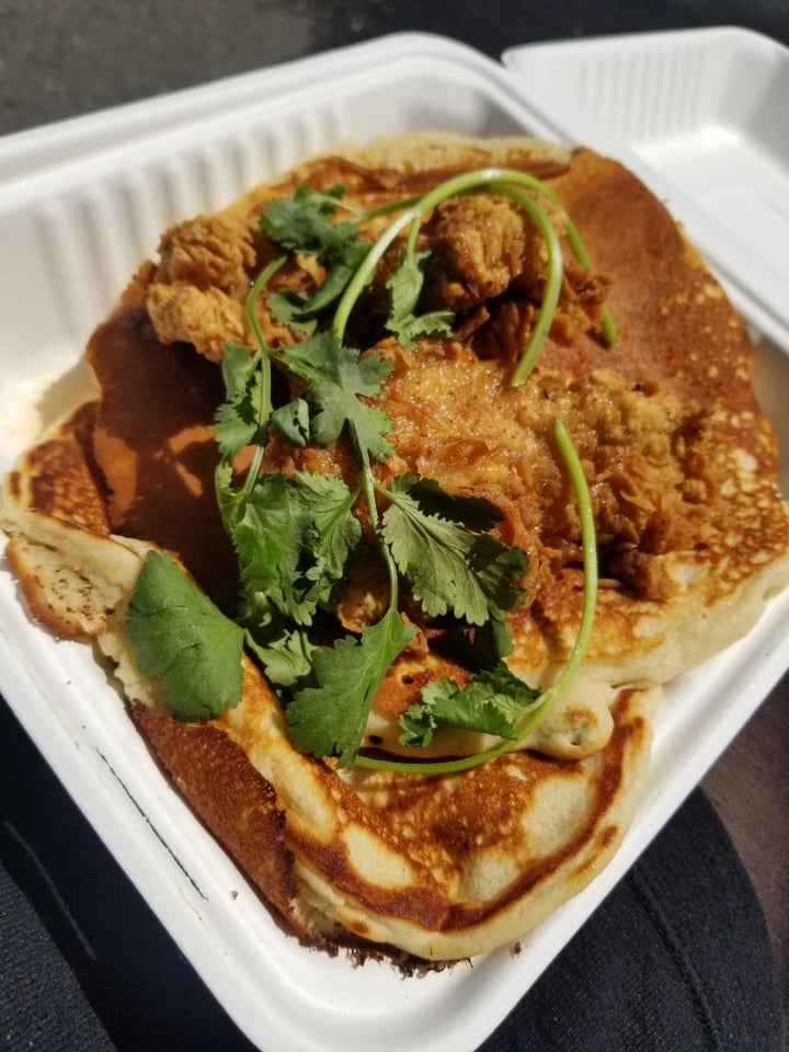 review photo of Fern Cafe and Bakery Vegan pancakes and chickun shared by @vegandyeries on 29 Mar 2020 - review
