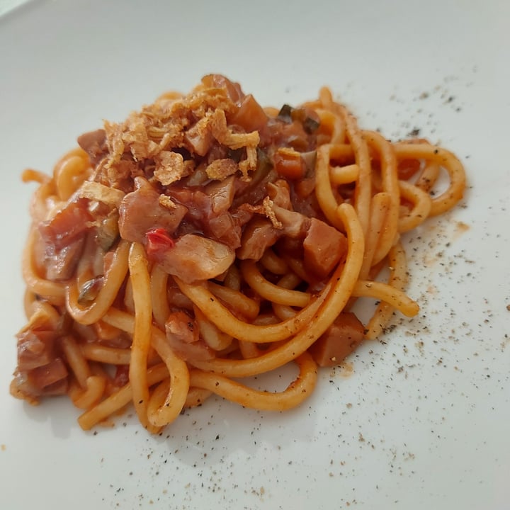 photo of Capra e Cavoli vegetariano, vegano e pesce Pici con ragù vegano shared by @annaimp on  13 Mar 2022 - review