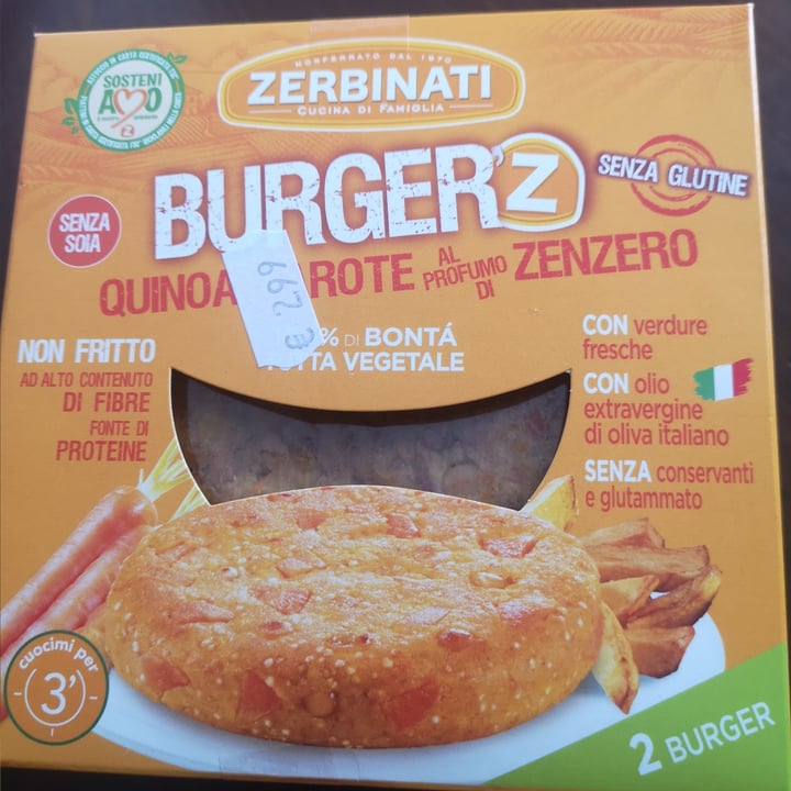 review photo of Zerbinati Burger'Z Quinoa, Carote e Zenzero shared by @carla11 on 05 Apr 2022 - review