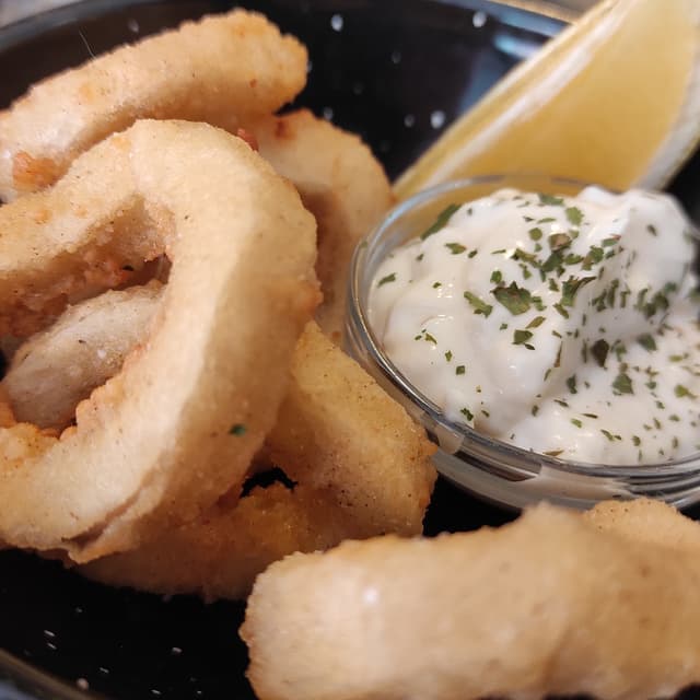Foto del piatto “No calamares a la romana”