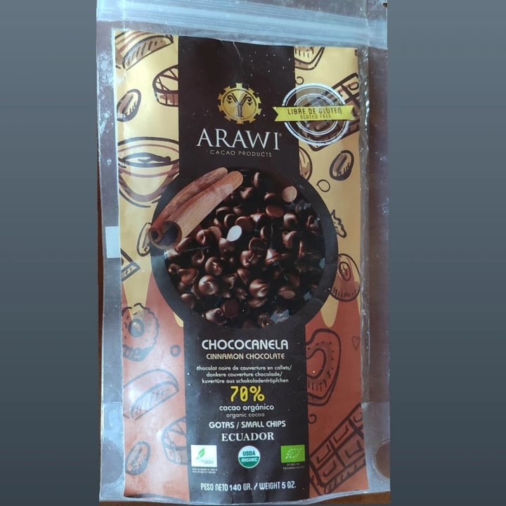 photo of ARAWI Chispas de chocolate Grandes ( 70 % ) shared by @carito22vegan on  13 Sep 2021 - review