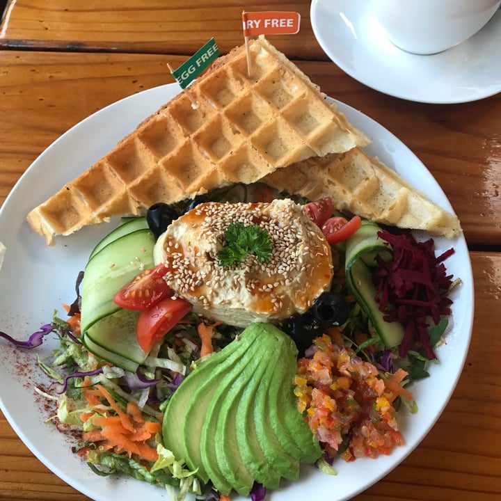 review photo of The Waffle House Hummus and avo waffle shared by @abzjenkins on 23 Jun 2020 - review