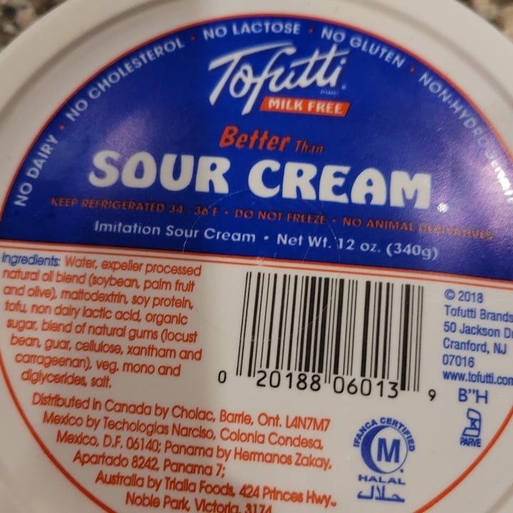photo of Tofutti Better than Sour Cream shared by @healthcareherbivore on  30 Dec 2020 - review