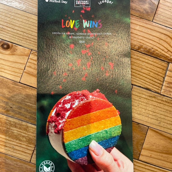 photo of Elephant Grounds Sun Street Love Wins Vegan Rainbow Ice Cream Sandwich shared by @karenkng on  08 Jun 2021 - review