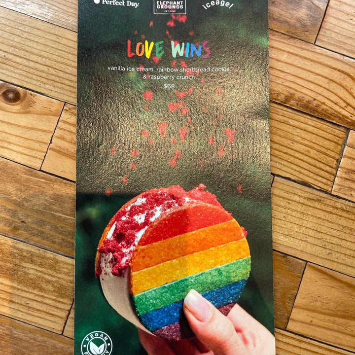 review photo of Elephant Grounds Sun Street Love Wins Vegan Rainbow Ice Cream Sandwich shared by @karenkng on 08 Jun 2021 - review