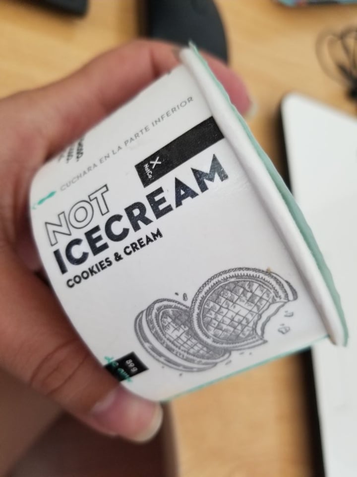 photo of NotCo Not Icecream Cookies & Cream shared by @beckyisvegan on  01 Apr 2020 - review