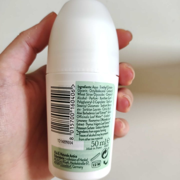 photo of N.A.E. Naturale Antica Erboristeria Freschezza deodorant shared by @saphy89 on  17 Jun 2022 - review