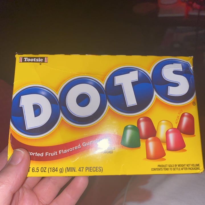 review photo of Tootsie Roll brand Dots candy shared by @angelanicolexo on 20 Feb 2021 - review