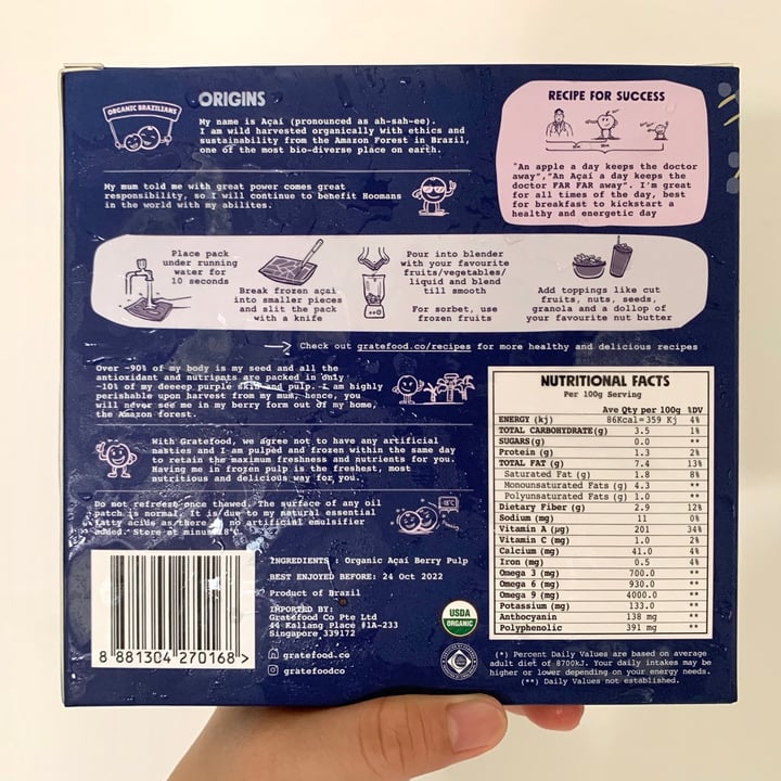 review photo of Gratefood CO Organic Acai Berries Unsweetened shared by @ibshl on 08 Aug 2020 - review
