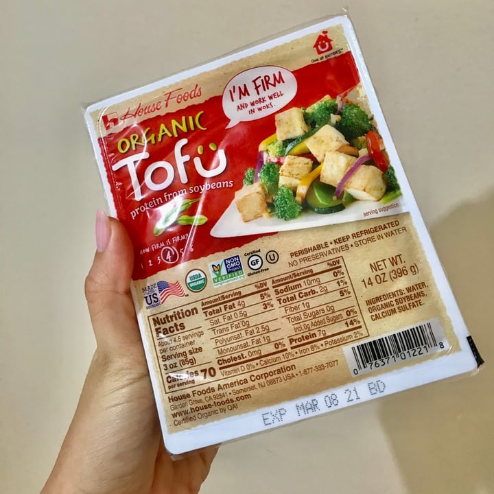 photo of House Foods Organic Firm Tofu shared by @mariannasoto on  05 Feb 2021 - review
