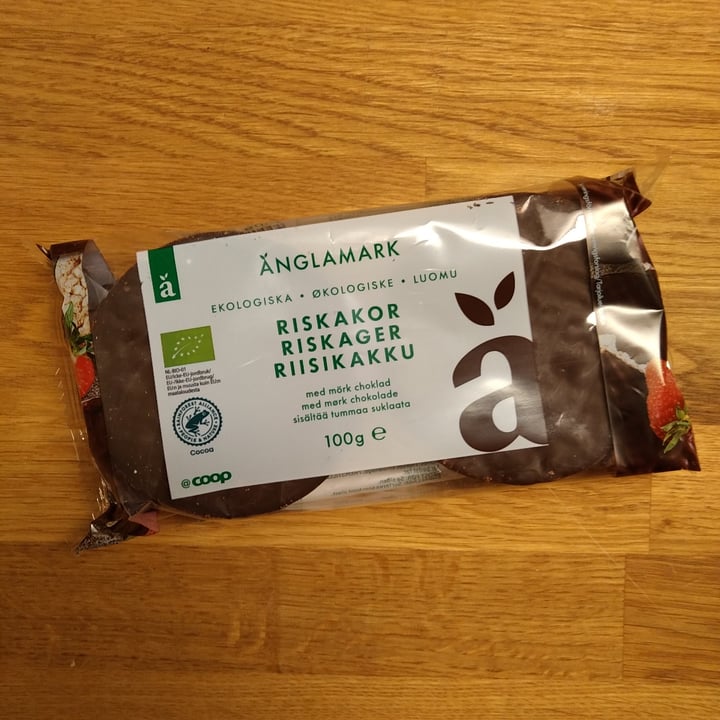 photo of Änglamark Riskakor med mörk choklad shared by @veganiceland on  04 Nov 2022 - review