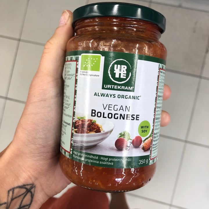photo of Urtekram Vegan Bolognese shared by @annbience on  31 Aug 2020 - review