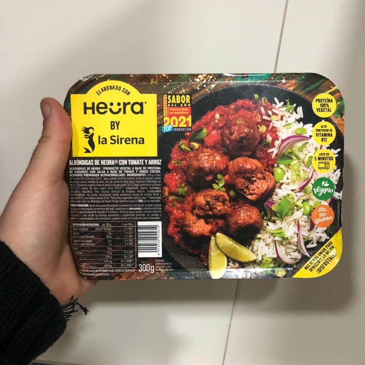 photo of Heura Albóndigas de Heura con tomate y arroz shared by @beardandjays on  30 Dec 2021 - review